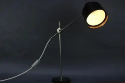 Sale Pamono Industrial Adjustable Black Bakelite Table Lamp, Former Czechoslovakia, 1970s