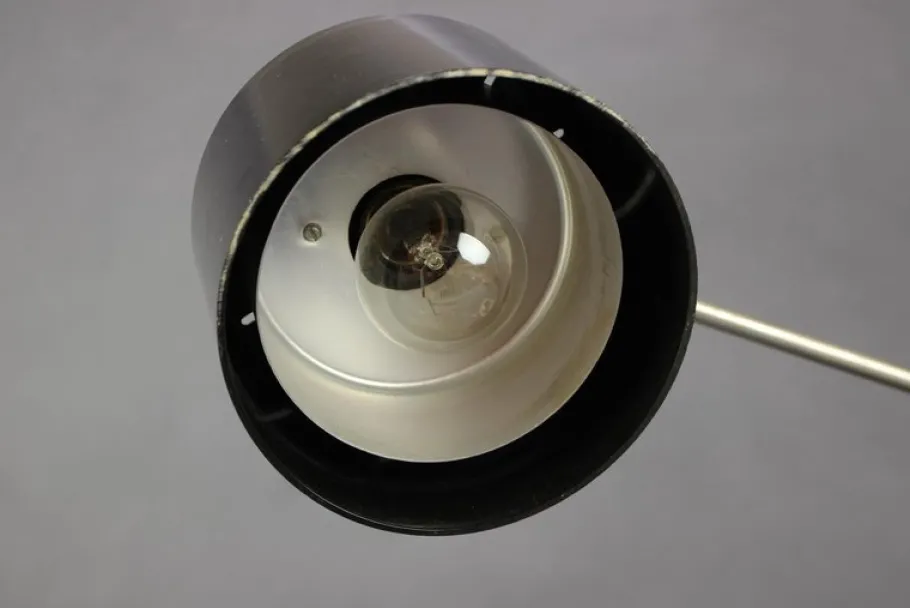 Pamono Industrial Adjustable Black Bakelite Table Lamp, Former Czechoslovakia, 1970s