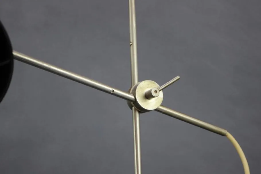 Pamono Industrial Adjustable Black Bakelite Table Lamp, Former Czechoslovakia, 1970s