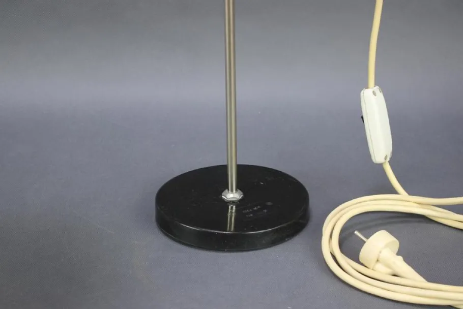 Pamono Industrial Adjustable Black Bakelite Table Lamp, Former Czechoslovakia, 1970s