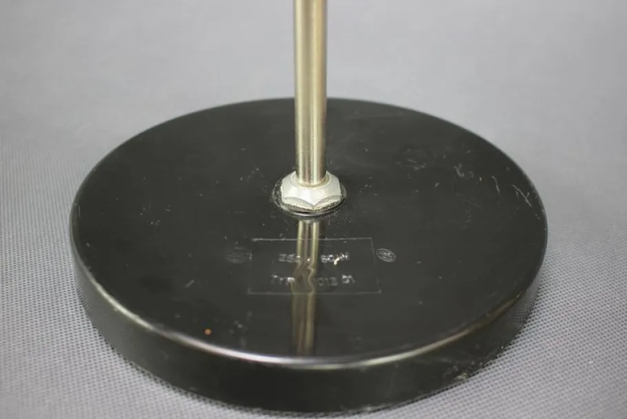 Pamono Industrial Adjustable Black Bakelite Table Lamp, Former Czechoslovakia, 1970s