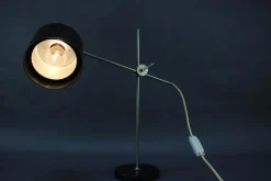 Pamono Industrial Adjustable Black Bakelite Table Lamp, Former Czechoslovakia, 1970s