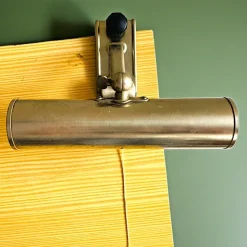 Clearance Pamono Industrial Aluminium Shelf or Picture Light with Clamp, 1960s