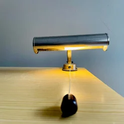 Clearance Pamono Industrial Aluminium Shelf or Picture Light with Clamp, 1960s