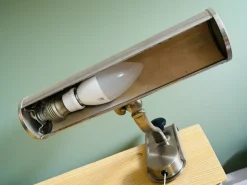 Clearance Pamono Industrial Aluminium Shelf or Picture Light with Clamp, 1960s