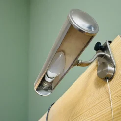 Clearance Pamono Industrial Aluminium Shelf or Picture Light with Clamp, 1960s