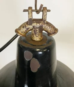 Online Pamono Industrial Black Enamel Factory Pendant Lamp, 1930s