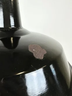 Hot Pamono Industrial Black Enamel Hanging Lamp from Reluma, 1950s