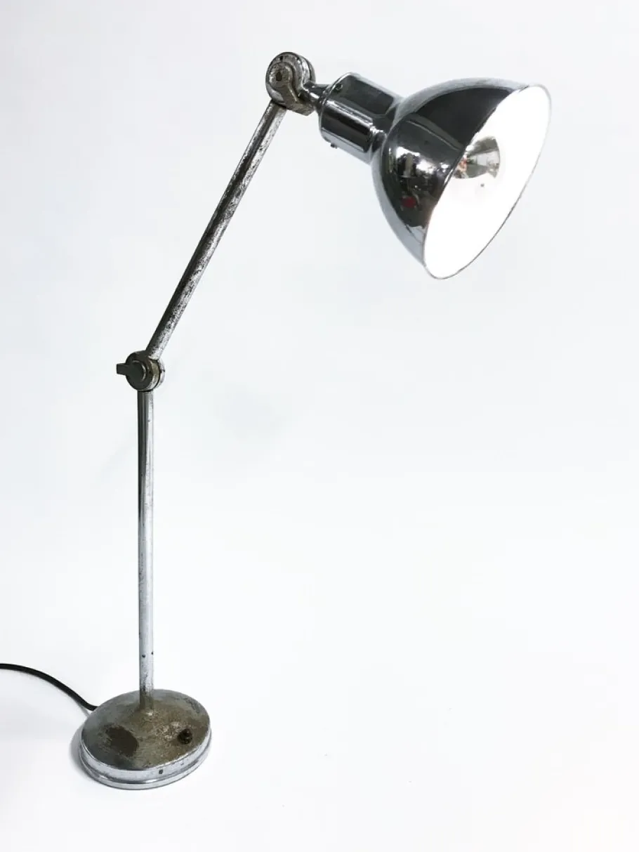Online Pamono Industrial Chrome Plated Table Lamp from AGI, 1930s
