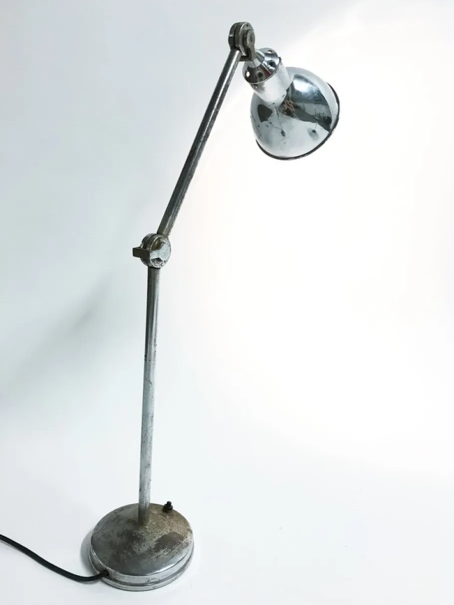 Online Pamono Industrial Chrome Plated Table Lamp from AGI, 1930s