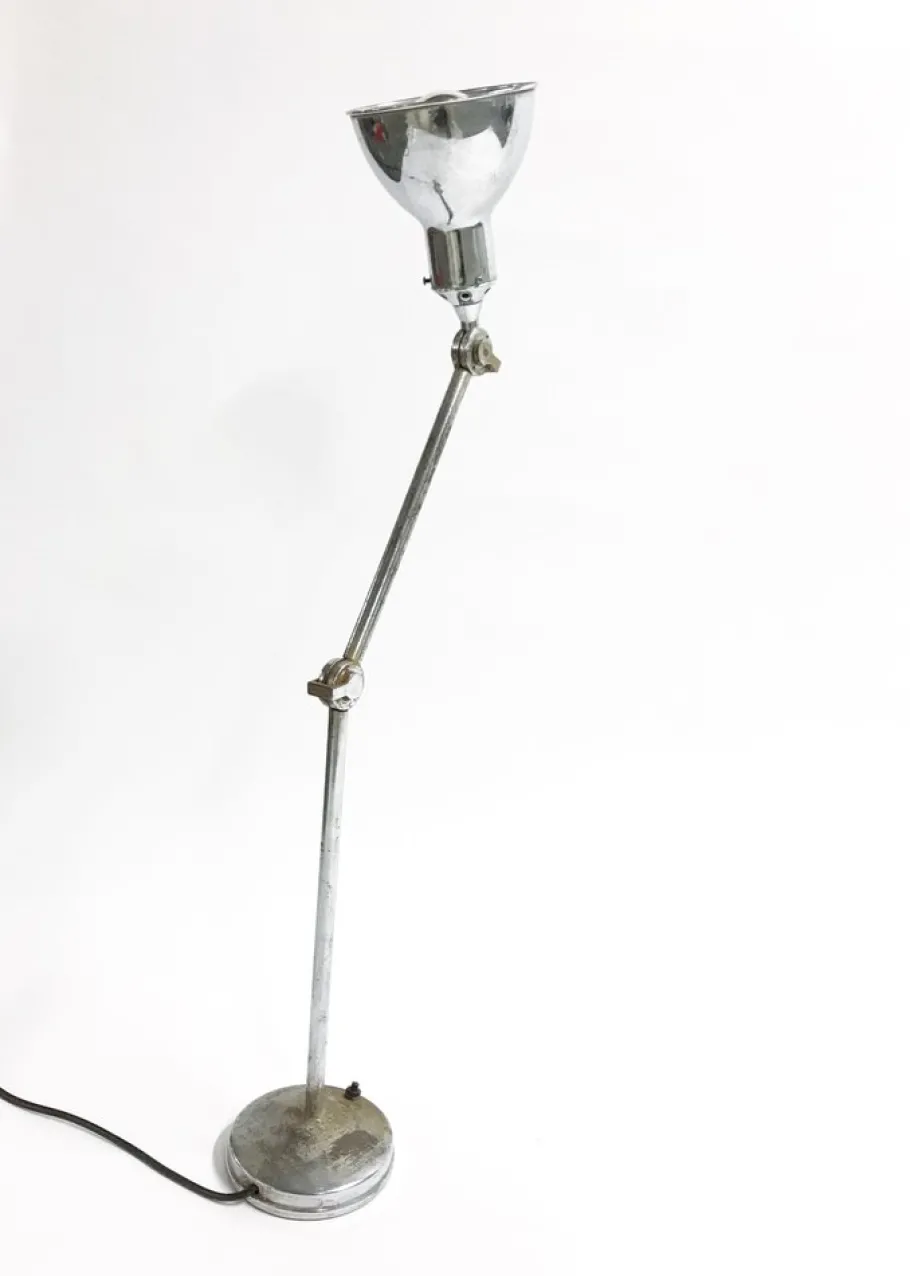 Online Pamono Industrial Chrome Plated Table Lamp from AGI, 1930s