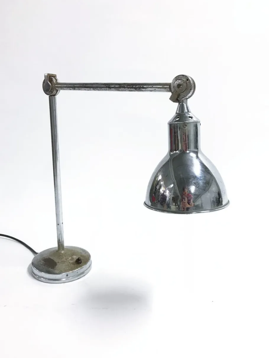 Online Pamono Industrial Chrome Plated Table Lamp from AGI, 1930s