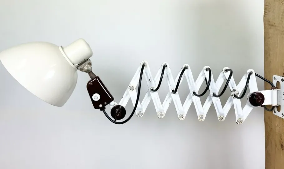 New Pamono Industrial East German Scissor Lamp from Veb Zweckluchtbau Dresden, 1950s