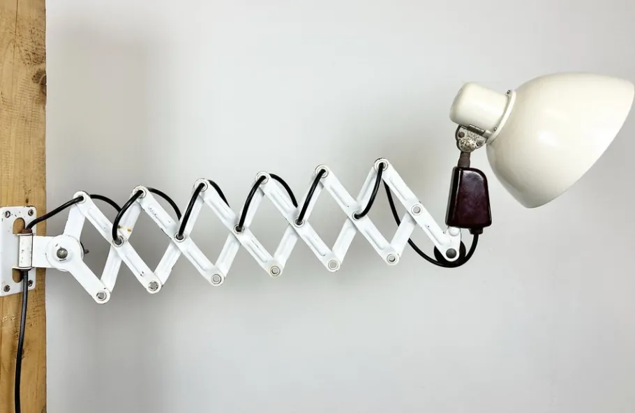 New Pamono Industrial East German Scissor Lamp from Veb Zweckluchtbau Dresden, 1950s