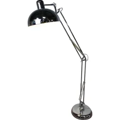 Hot Pamono Industrial Floor Chrome Lamp, 1980s
