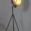 Clearance Pamono Industrial Floor Lamp with Adjustable Shade, 1950s