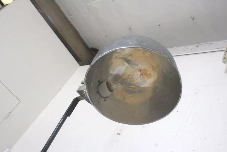 Clearance Pamono Industrial Floor Lamp with Adjustable Shade, 1950s