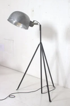 Clearance Pamono Industrial Floor Lamp with Adjustable Shade, 1950s