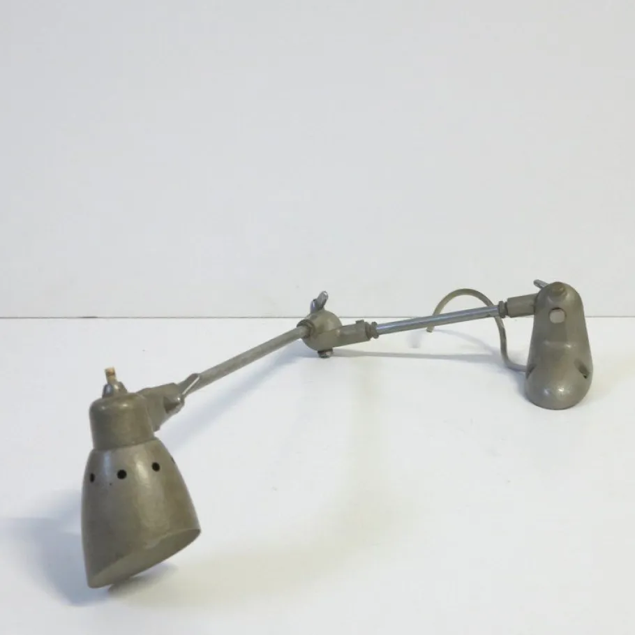 Discount Pamono Industrial German Metal Table Lamp from Pfaff, 1950s