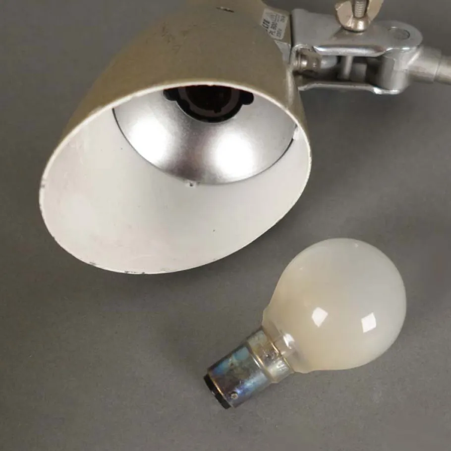 Discount Pamono Industrial German Metal Table Lamp from Pfaff, 1950s