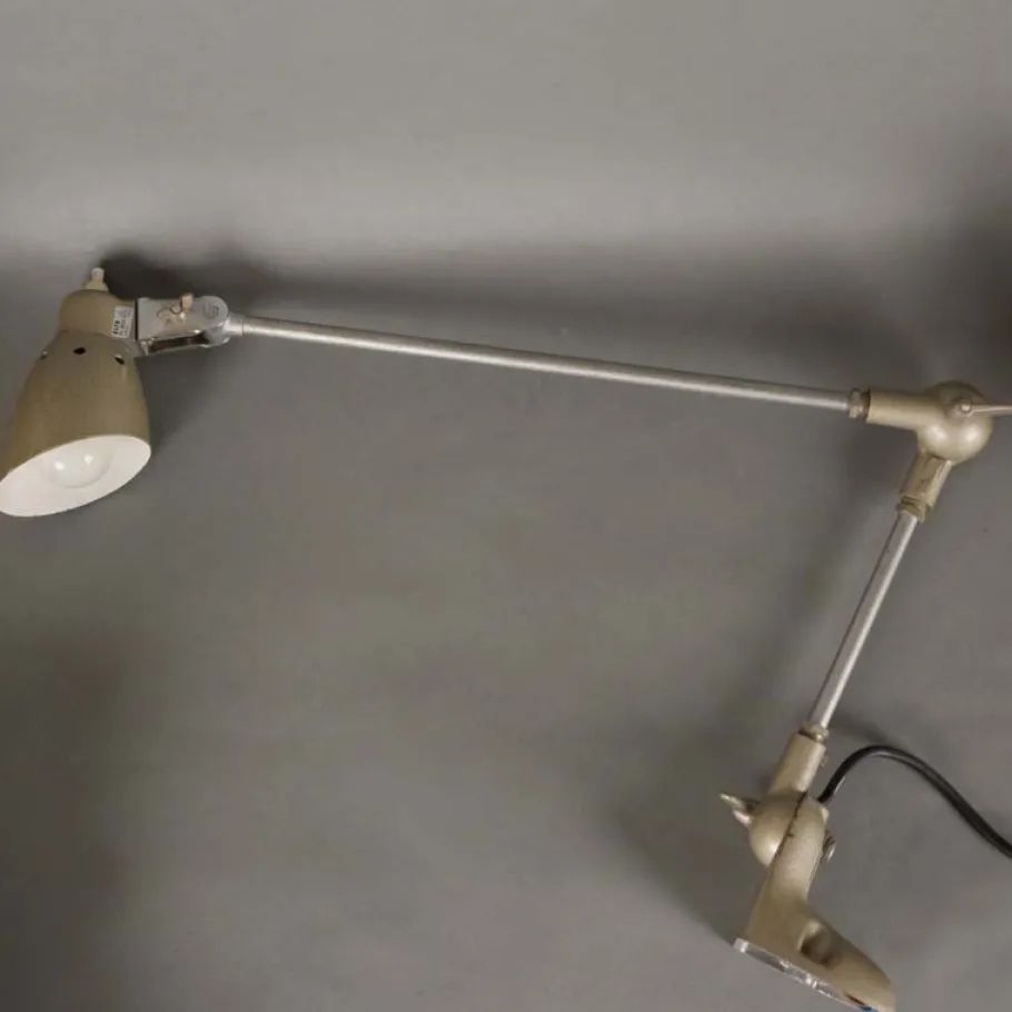 Discount Pamono Industrial German Metal Table Lamp from Pfaff, 1950s