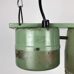 Online Pamono Industrial Glass Light from Veb Leuchtenbau, Leipzig