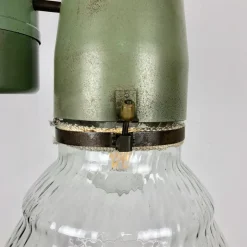 Online Pamono Industrial Glass Light from Veb Leuchtenbau, Leipzig