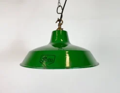 Online Pamono Industrial Green Enamel Factory Pendant Lamp from Revo, 1950s