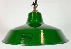 Online Pamono Industrial Green Enamel Factory Pendant Lamp from Revo, 1950s