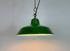 Online Pamono Industrial Green Enamel Factory Pendant Lamp from Revo, 1950s