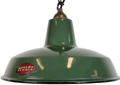 New Pamono Industrial Green Enamel Factory Pendant Lamp from Multi Electrical Co., 1960s