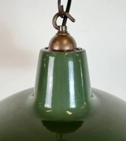 New Pamono Industrial Green Enamel Factory Pendant Lamp from Multi Electrical Co., 1960s