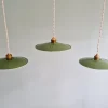 Online Pamono Industrial Green Pendant Lights, 1940s, Set of 3