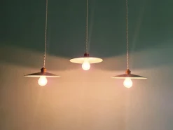 Online Pamono Industrial Green Pendant Lights, 1940s, Set of 3