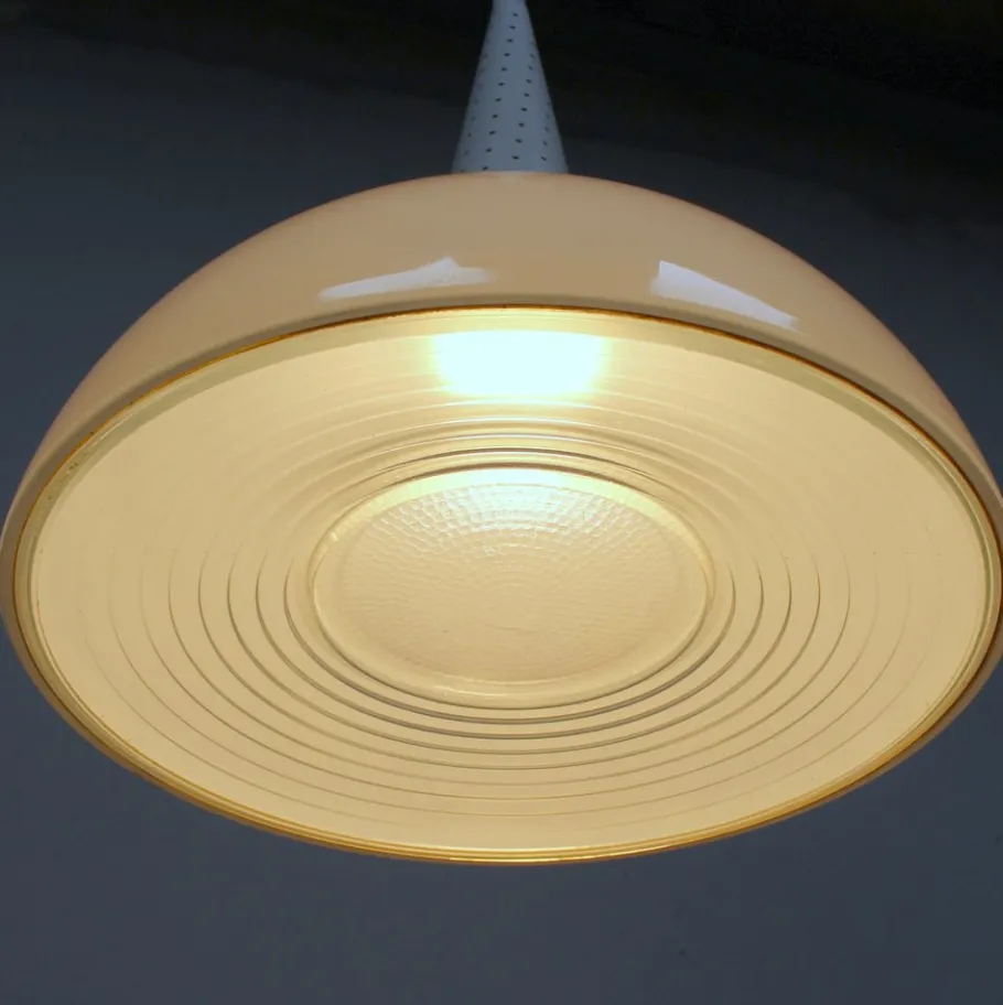 New Pamono Industrial Lamp attributed to Mathieu Matégot for Holophane, 1950s