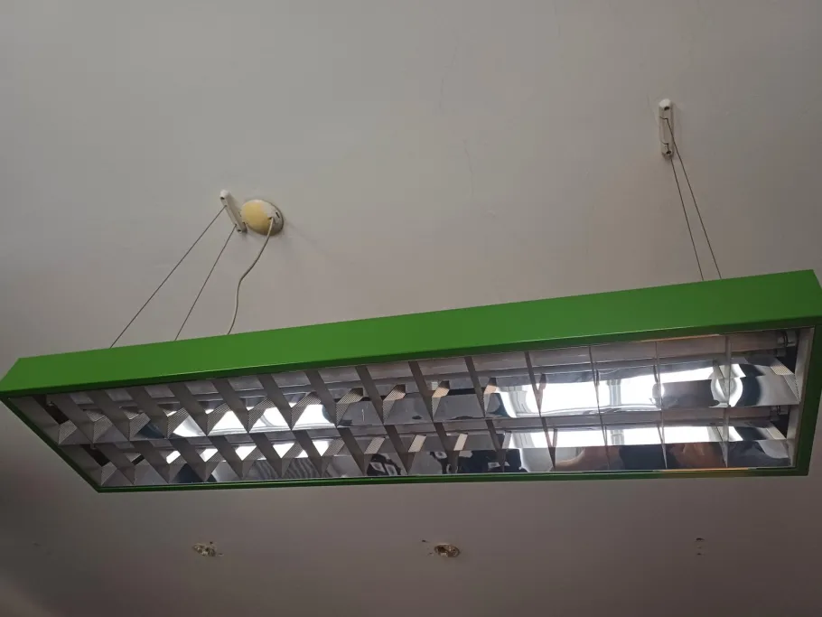 Clearance Pamono Industrial Office Ceiling Lamp, 1970s