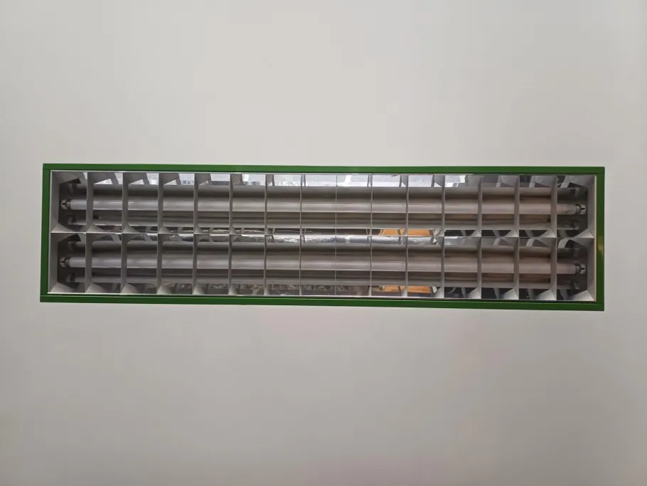 Clearance Pamono Industrial Office Ceiling Lamp, 1970s