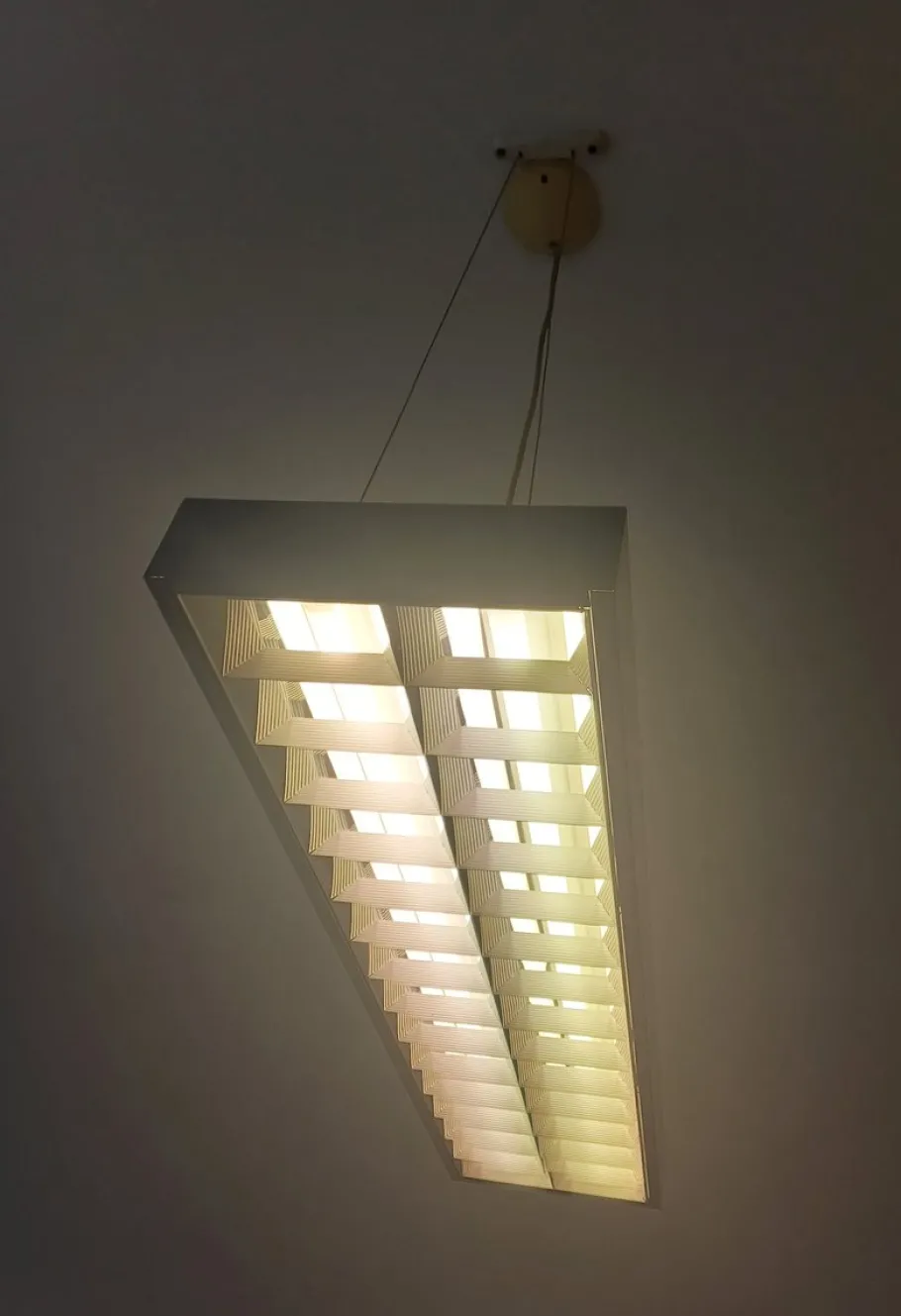 Clearance Pamono Industrial Office Ceiling Lamp, 1970s