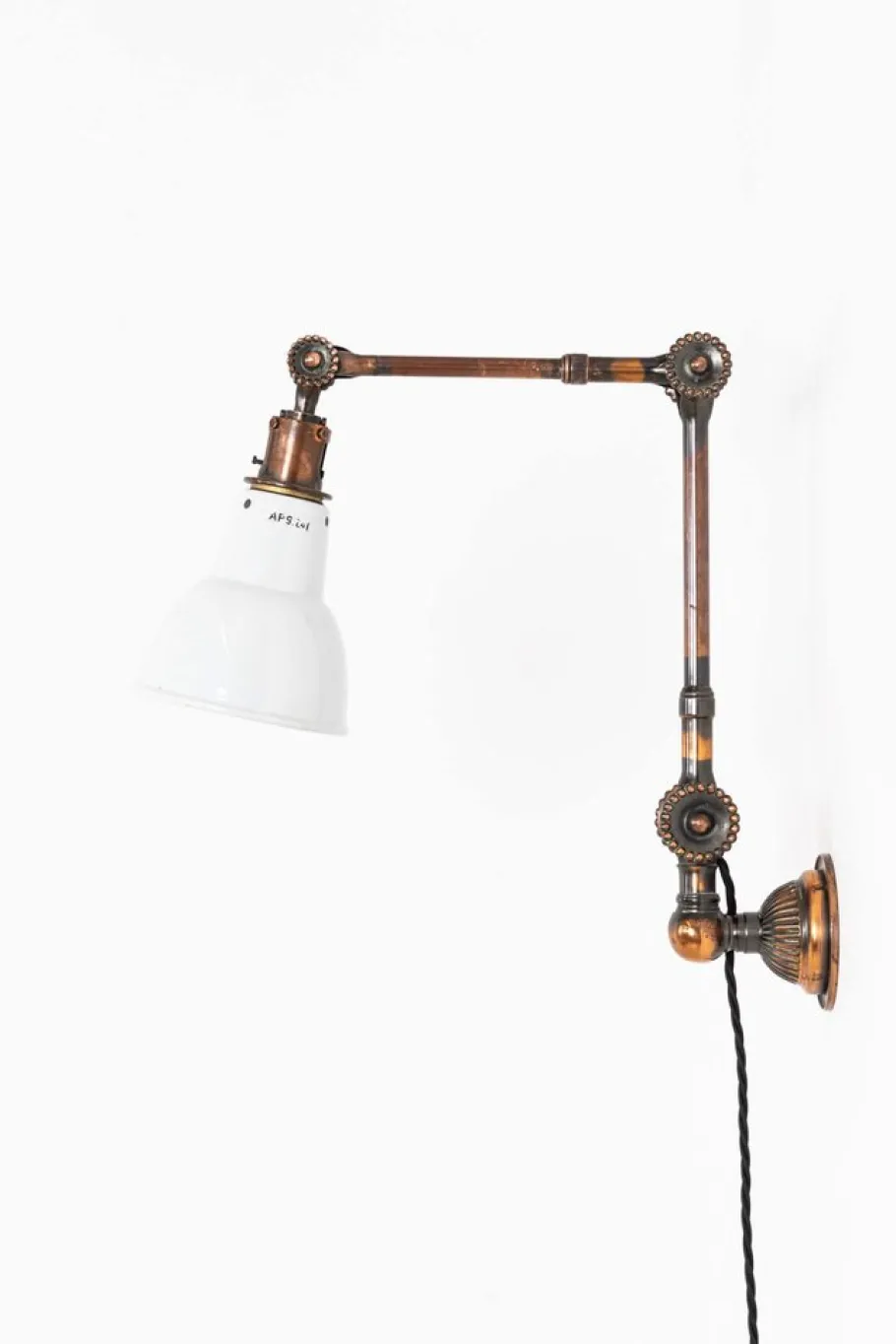 Clearance Pamono Industrial Oxy-Copper Machinist Wall or Desk Lamp from Dugdills