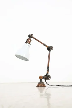 Clearance Pamono Industrial Oxy-Copper Machinist Wall or Desk Lamp from Dugdills