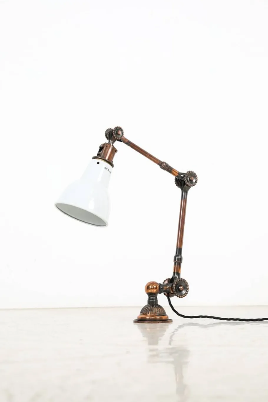 Clearance Pamono Industrial Oxy-Copper Machinist Wall or Desk Lamp from Dugdills