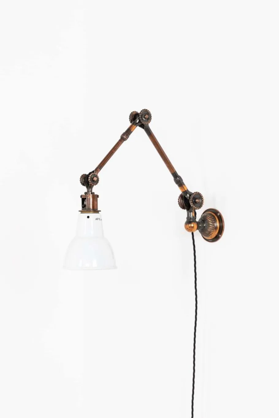 Clearance Pamono Industrial Oxy-Copper Machinist Wall or Desk Lamp from Dugdills