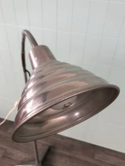 Hot Pamono Industrial Studio Study Lamp in Steel & Aluminum, Italy, 1950s