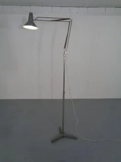 Discount Pamono Industrial Terry Architectural Floor Lamp by H. Busquet for Hala, 1950s