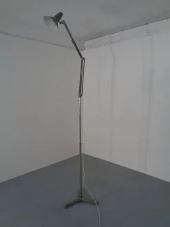 Discount Pamono Industrial Terry Architectural Floor Lamp by H. Busquet for Hala, 1950s