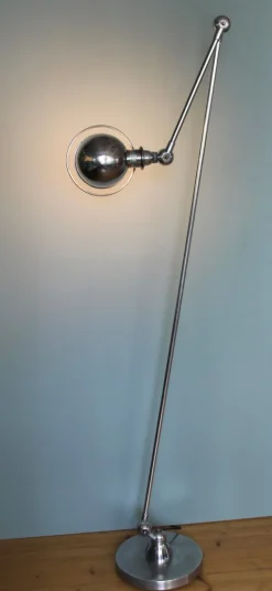 Online Pamono Industrial Two-Arm Floor Lamp by Jean-Louis Domecq for Jieldé, 1950s