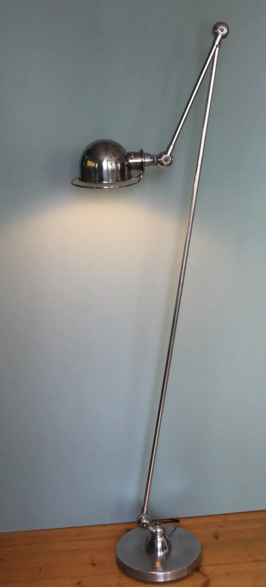 Online Pamono Industrial Two-Arm Floor Lamp by Jean-Louis Domecq for Jieldé, 1950s