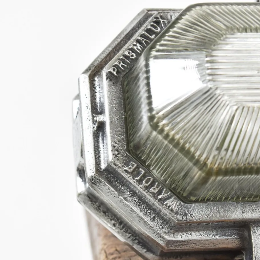 Clearance Pamono Industrial Wardle Prismalux Bulkhead Wall Light, 1950s