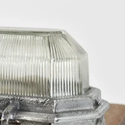 Clearance Pamono Industrial Wardle Prismalux Bulkhead Wall Light, 1950s