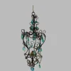 Online Pamono Iron and Glass Crystal Chandelier, 1940s